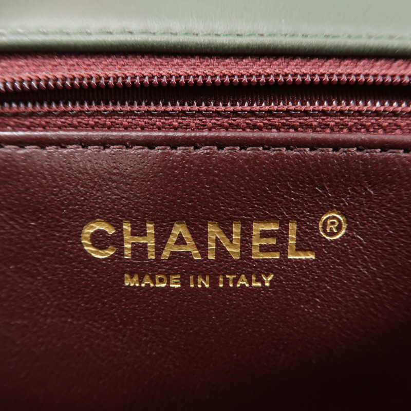 CHANEL 羊皮皮革Two-Tone Cuba Flap Bag鏈帶肩背袋-6