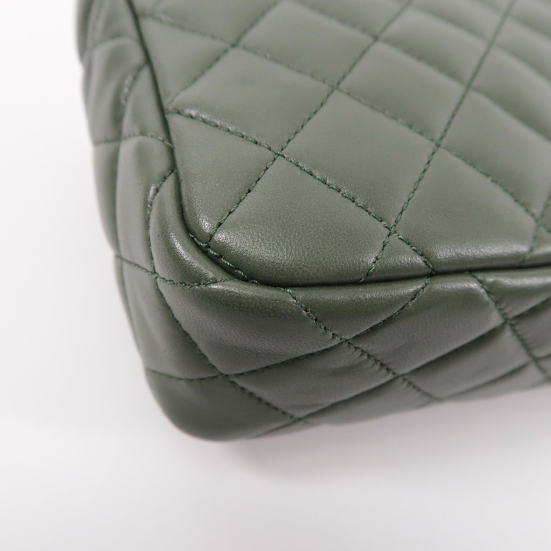 CHANEL 羊皮皮革Two-Tone Cuba Flap Bag鏈帶肩背袋-11