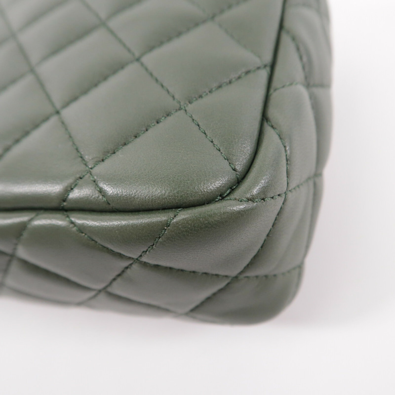 CHANEL 羊皮皮革Two-Tone Cuba Flap Bag鏈帶肩背袋-12