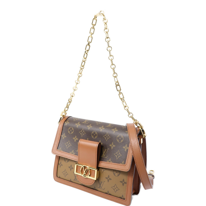 LOUIS VUITTON Monogram Reverse Dauphine MM肩背袋-2
