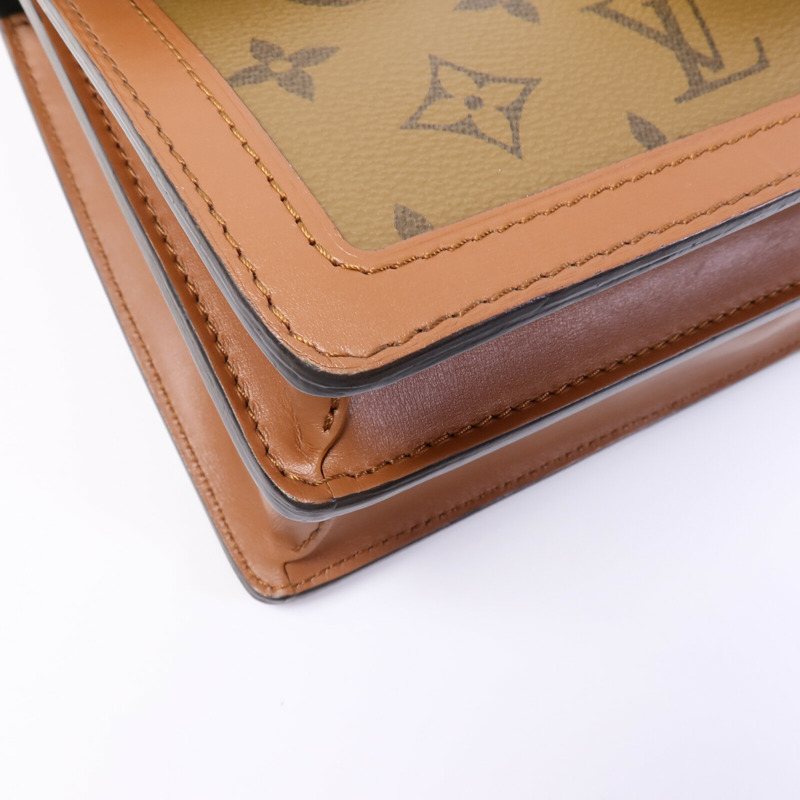 LOUIS VUITTON Monogram Reverse Dauphine MM肩背袋-10