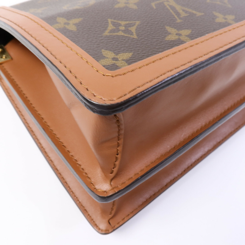 LOUIS VUITTON Monogram Reverse Dauphine MM肩背袋-12