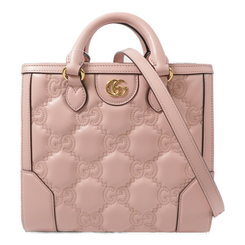GUCCI 牛皮皮革GG Matelasse Mini Top Handle手挽肩背兩用袋