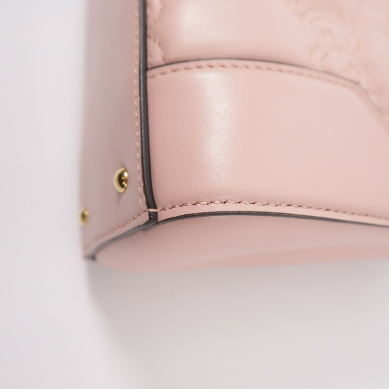 GUCCI 牛皮皮革GG Matelasse Mini Top Handle手挽肩背兩用袋-10