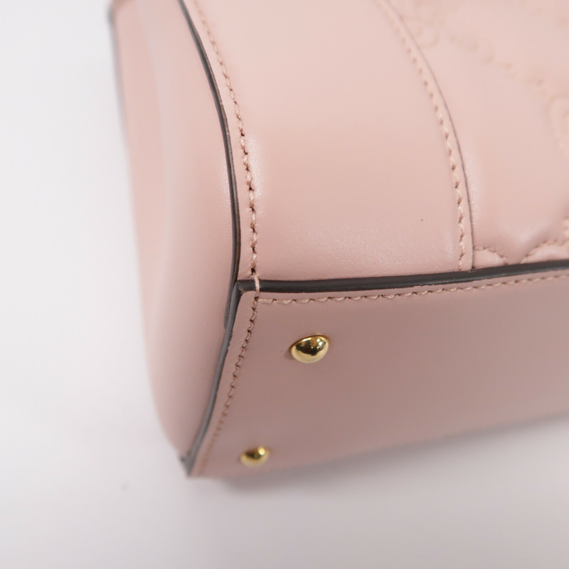 GUCCI 牛皮皮革GG Matelasse Mini Top Handle手挽肩背兩用袋-11