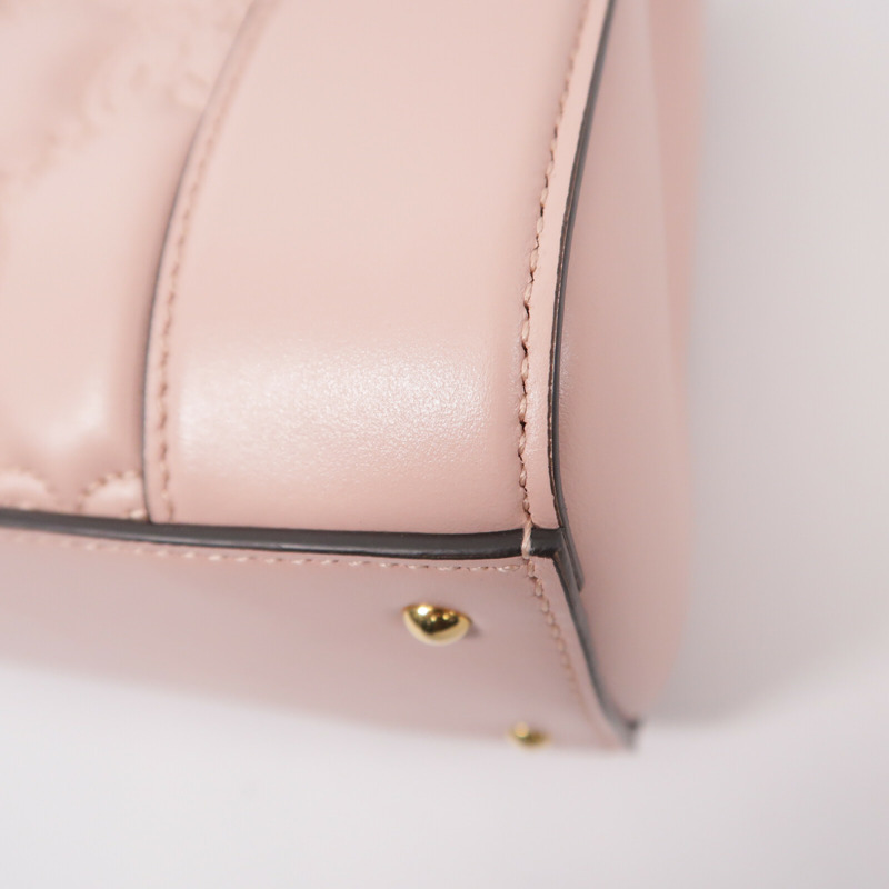 GUCCI 牛皮皮革GG Matelasse Mini Top Handle手挽肩背兩用袋-12