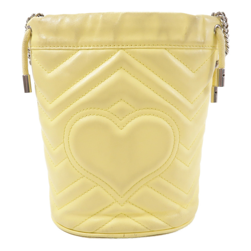 GUCCI 牛皮皮革Mini Bucket Bag鏈帶肩背袋-1