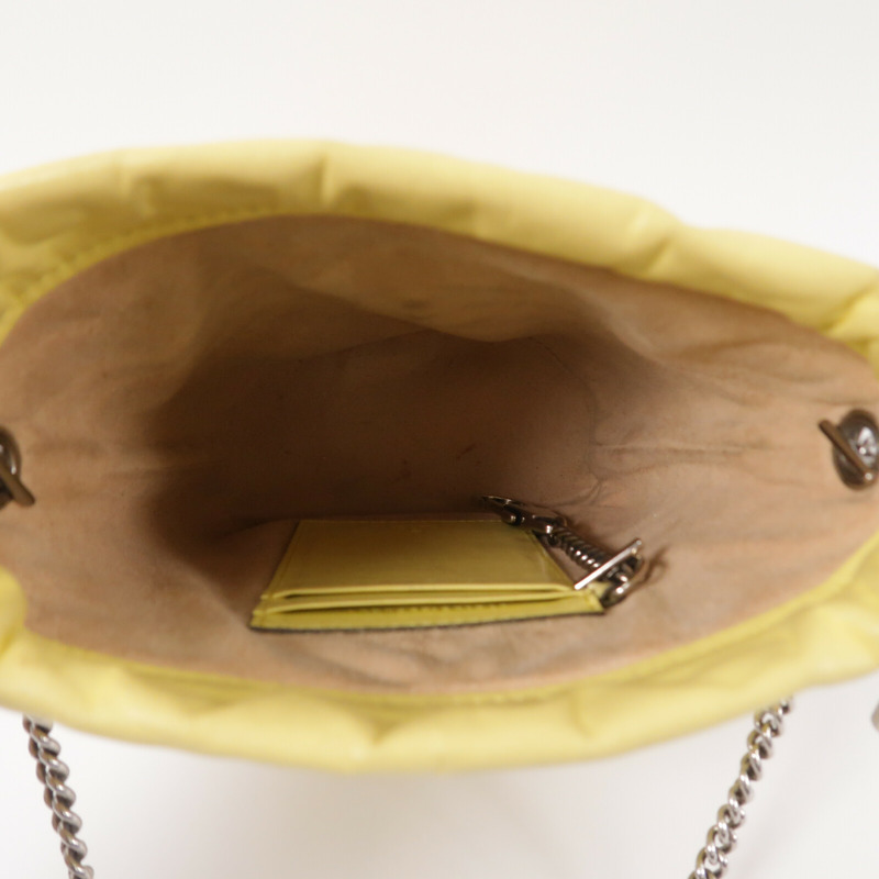 GUCCI 牛皮皮革Mini Bucket Bag鏈帶肩背袋-4