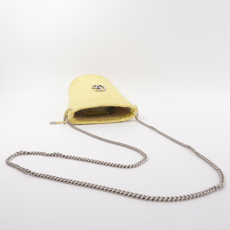 GUCCI 牛皮皮革Mini Bucket Bag鏈帶肩背袋-7
