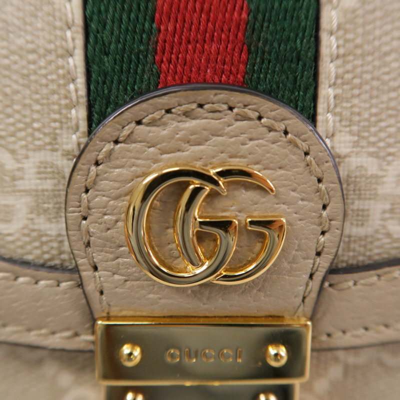 GUCCI 塗層帆布Ophidia GG Mini鏈帶手挽肩背兩用袋-5