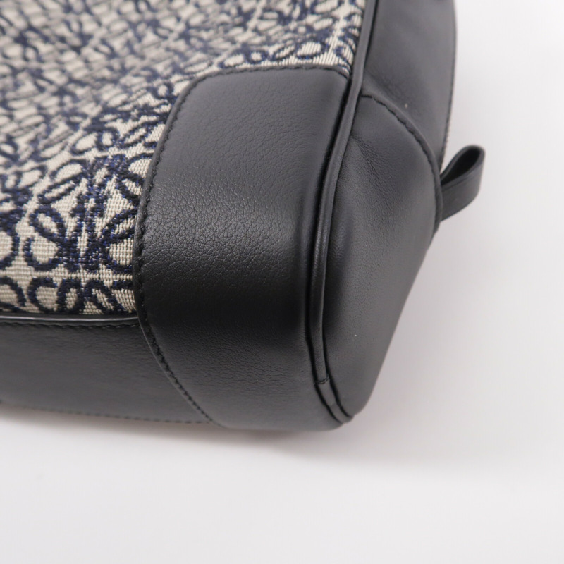 LOEWE 牛皮皮革/帆布Anagram Amazona 15手挽肩背兩用袋-10