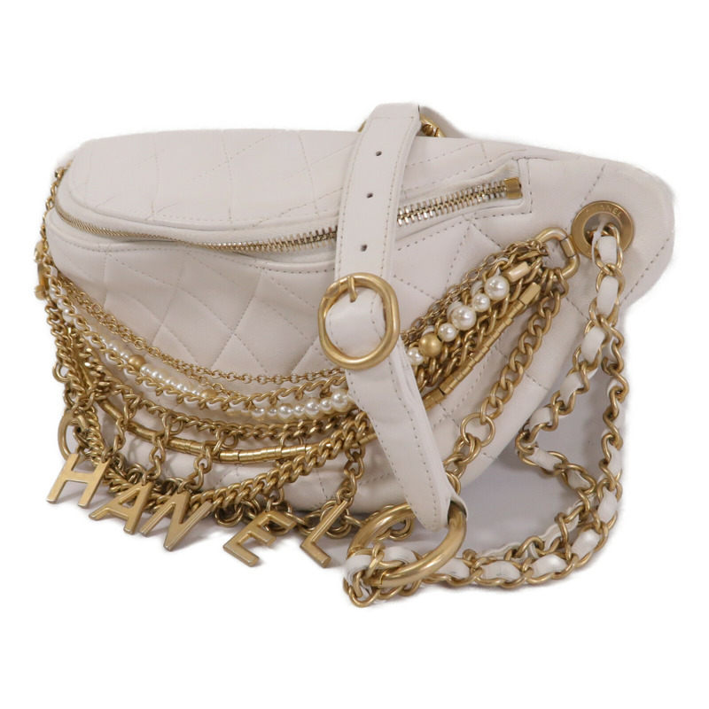 CHANEL 牛皮皮革All About Chains Waist Bag腰包-2