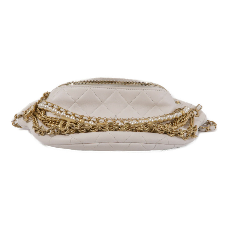 CHANEL 牛皮皮革All About Chains Waist Bag腰包-3