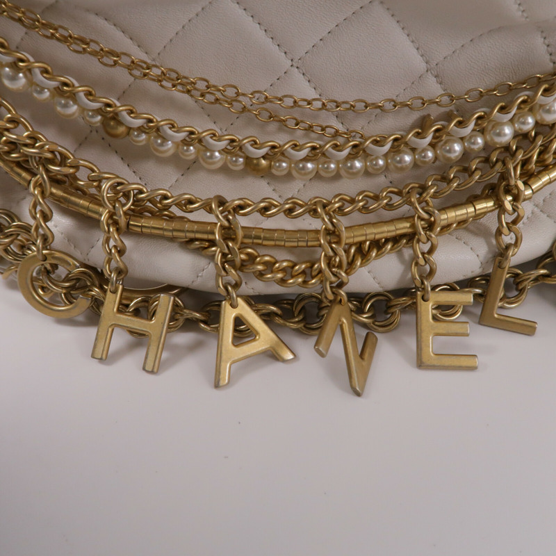 CHANEL 牛皮皮革All About Chains Waist Bag腰包-7