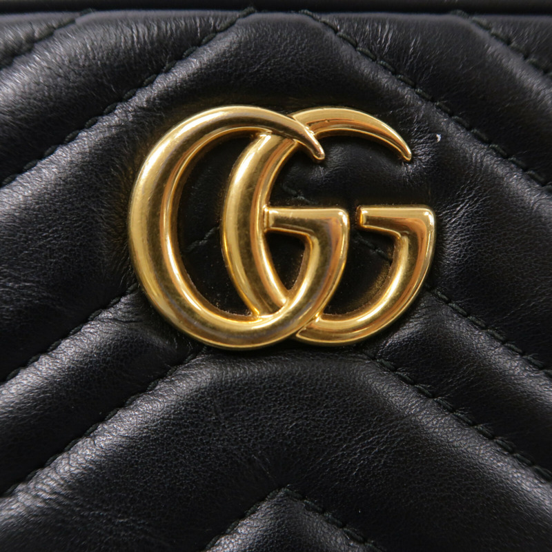 GUCCI 牛皮皮革GG Marmont Bag鏈帶肩背袋-5