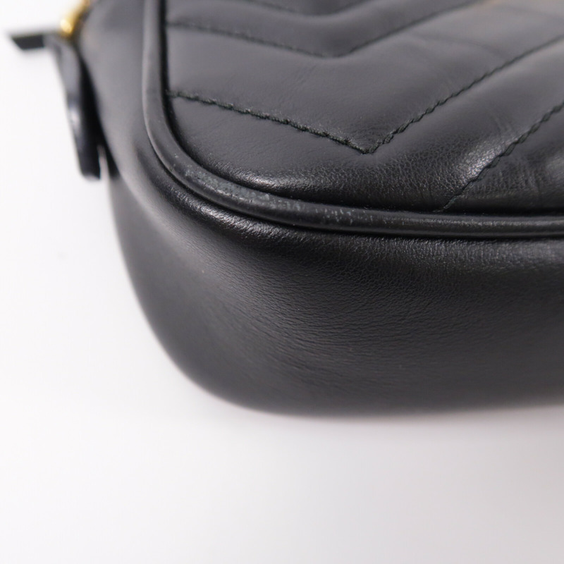GUCCI 牛皮皮革GG Marmont Bag鏈帶肩背袋-11
