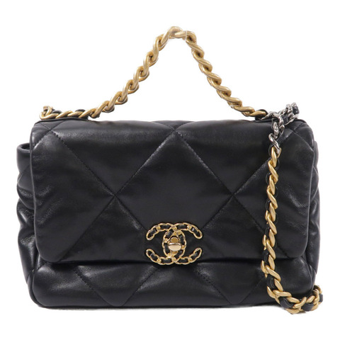 CHANEL 羊皮皮革C19 Small鏈帶肩背袋