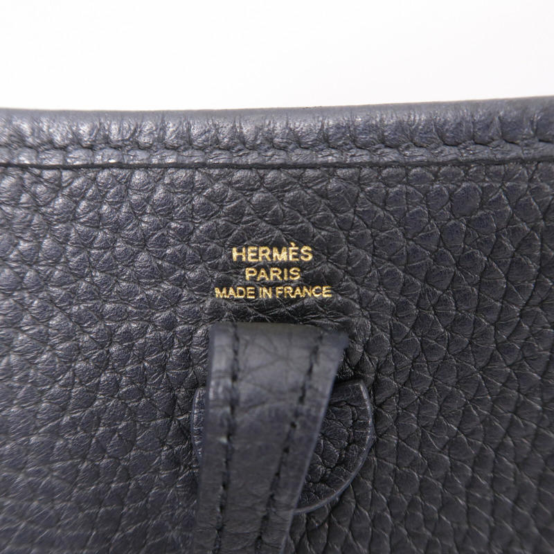 HERMES Clemence皮革Evelyne TPM肩背袋Noir-6