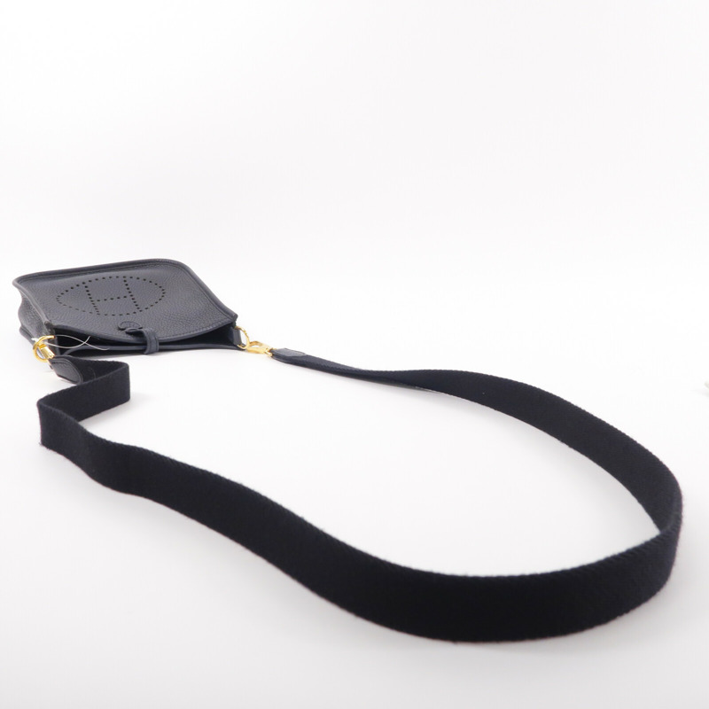 HERMES Clemence皮革Evelyne TPM肩背袋Noir-9