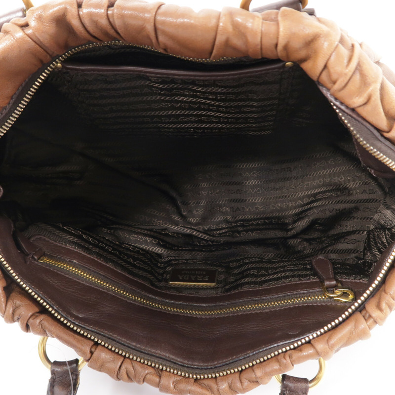 PRADA 牛皮皮革Tote Bag手挽袋-4