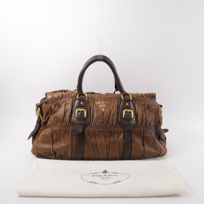 PRADA 牛皮皮革Tote Bag手挽袋-9