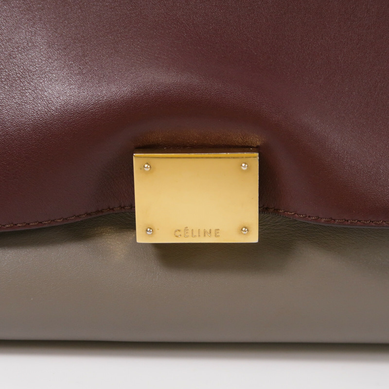 CELINE 牛皮皮革2 Way Shoulder手挽肩背兩用袋-5