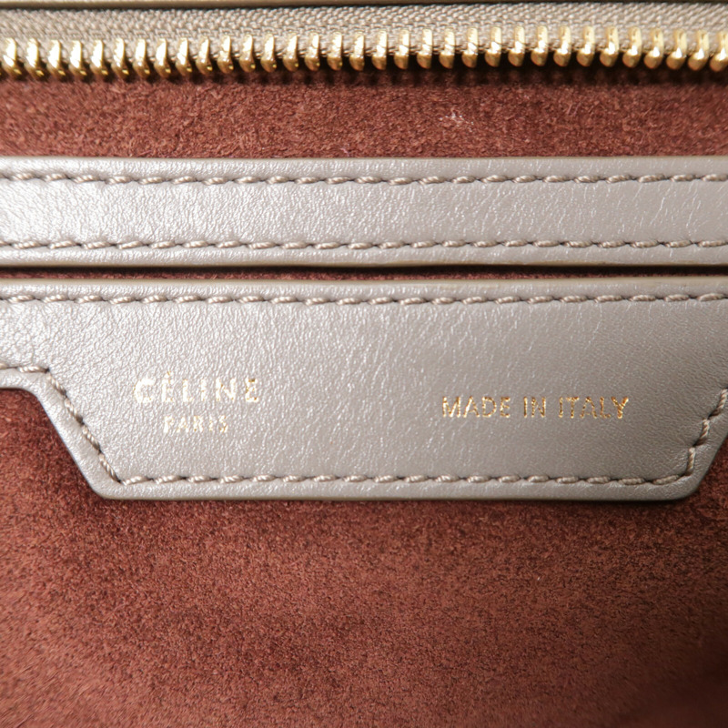 CELINE 牛皮皮革2 Way Shoulder手挽肩背兩用袋-6