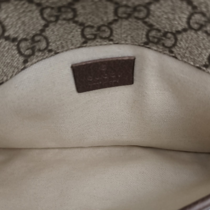GUCCI NeoVintage虎頭腰包烏木色PVC金扣-4