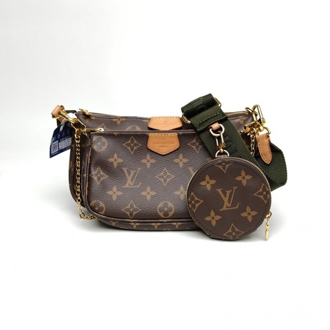 LOUIS VUITTON MultiPochette五合一綠肩帶老花肩背包PVC2021