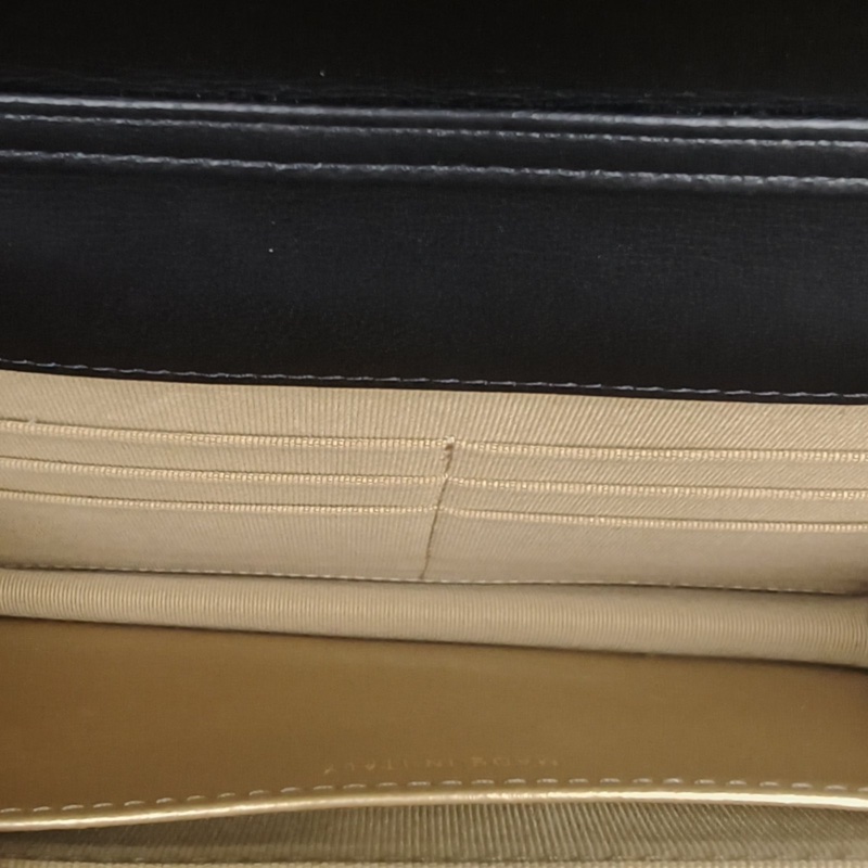 CHANEL CFWOC黑色羊皮晶片金扣金球調節扣-5