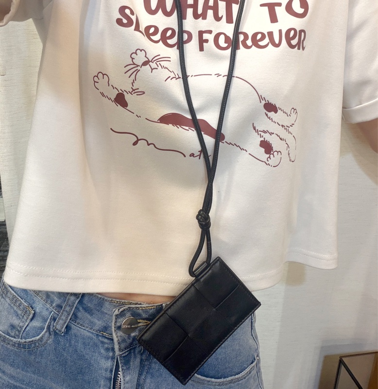 BV 黑羊皮cassette Badge Bolde名片掛繩-8
