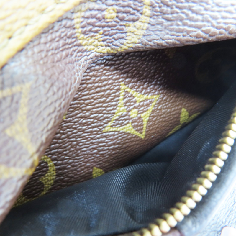 棕色 原花 PVC塗層帆布 Palm Springs mini 後背包【LOUIS VUITTON LV 路易威登】 M42411-5