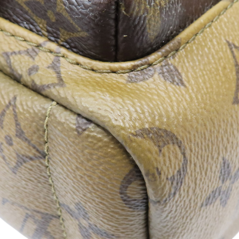棕色 原花 PVC塗層帆布 Palm Springs mini 後背包【LOUIS VUITTON LV 路易威登】 M42411-10