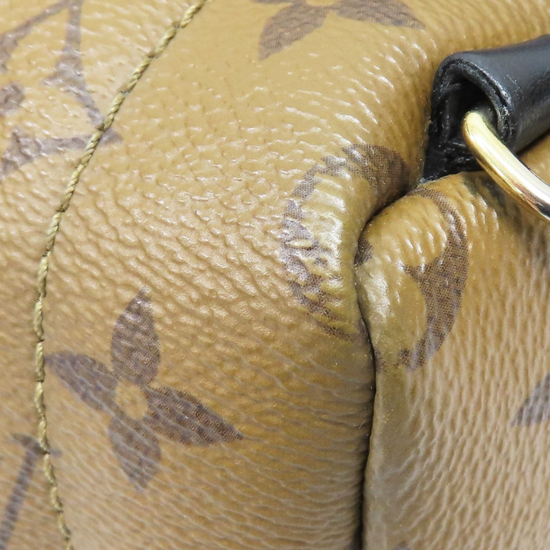 棕色 原花 PVC塗層帆布 Palm Springs mini 後背包【LOUIS VUITTON LV 路易威登】 M42411-12
