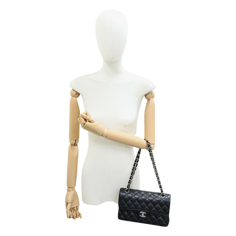 黑色 荔枝紋牛皮 COCO 23 肩背包 銀扣【CHANEL 香奈兒】 A01113-10