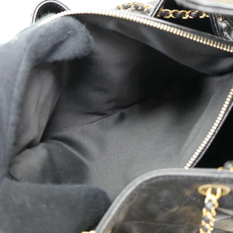 黑色 菱格紋 牛皮 25 中型 鍊帶 肩背包【CHANEL 香奈兒】 AS5311-3