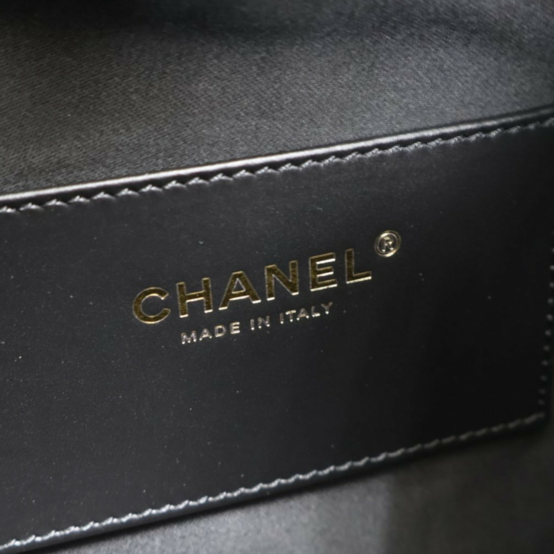 黑色 菱格紋 牛皮 25 中型 鍊帶 肩背包【CHANEL 香奈兒】 AS5311-5
