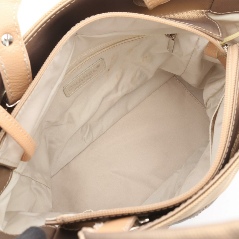香奈兒 (CHANEL) Paris Biarritz PM 手提單肩包 A34208 帆布皮革金色五金配件 二手-2