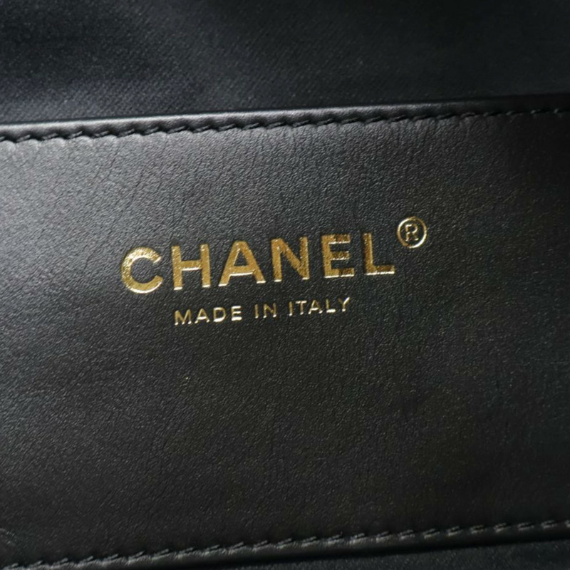 黑色 丹寧 25 中型 鍊帶 肩背包【CHANEL 香奈兒】 AS5311-4