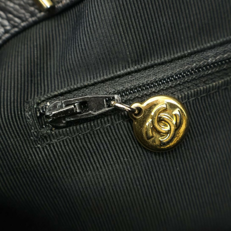 黑色 荔枝紋 牛皮 Vintage CC chain 肩背包 無卡【CHANEL 香奈兒】-7
