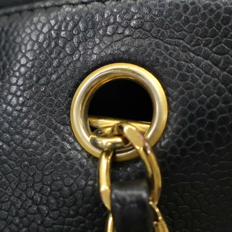 黑色 荔枝紋 牛皮 Vintage CC chain 肩背包 無卡【CHANEL 香奈兒】-15