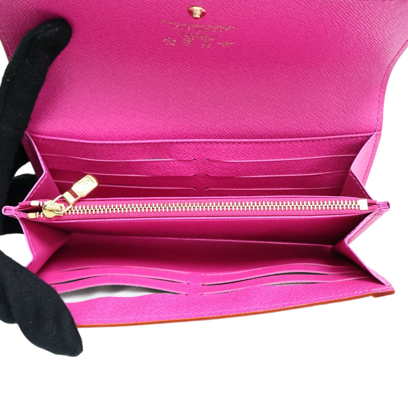 白彩 原花帆布 LV x TM Sarah 扣式 長夾【LOUIS VUITTON LV 路易威登】 M13397-2