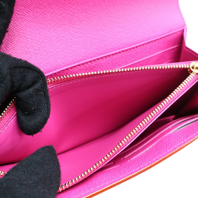 白彩 原花帆布 LV x TM Sarah 扣式 長夾【LOUIS VUITTON LV 路易威登】 M13397-4