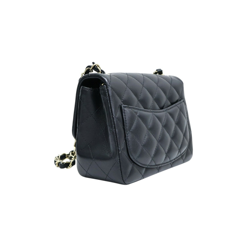黑色羊皮 Mini Coco 17 鍊帶 肩背包【CHANEL 香奈兒】 A35200-1