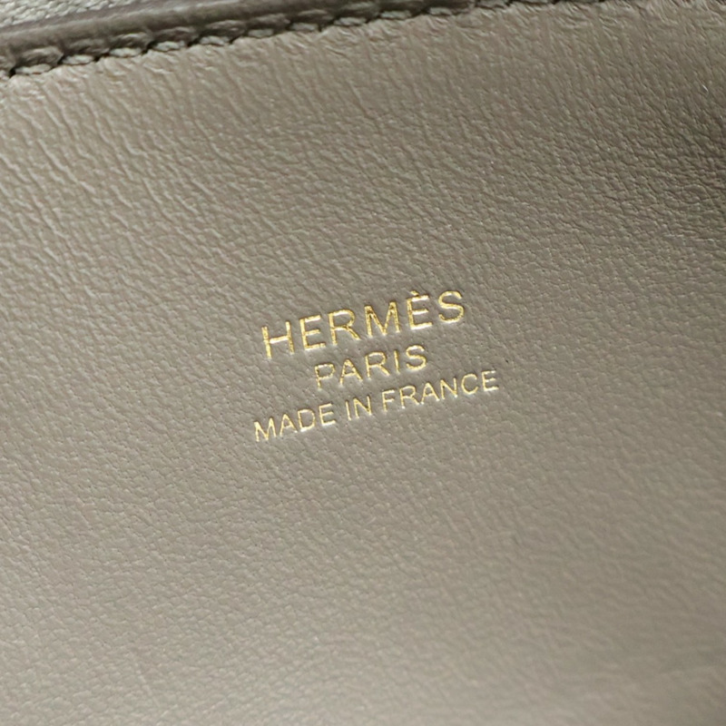 錫器灰色 Evercolor牛皮 Bolide 1923 Mini 肩背包 U刻【HERMES 愛馬仕】-3
