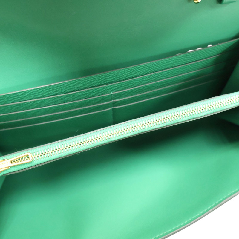 絲絨綠色 Epsom牛皮 Constance To Go 肩背包 W刻 金釦【HERMES 愛馬仕】 H085822CC-2