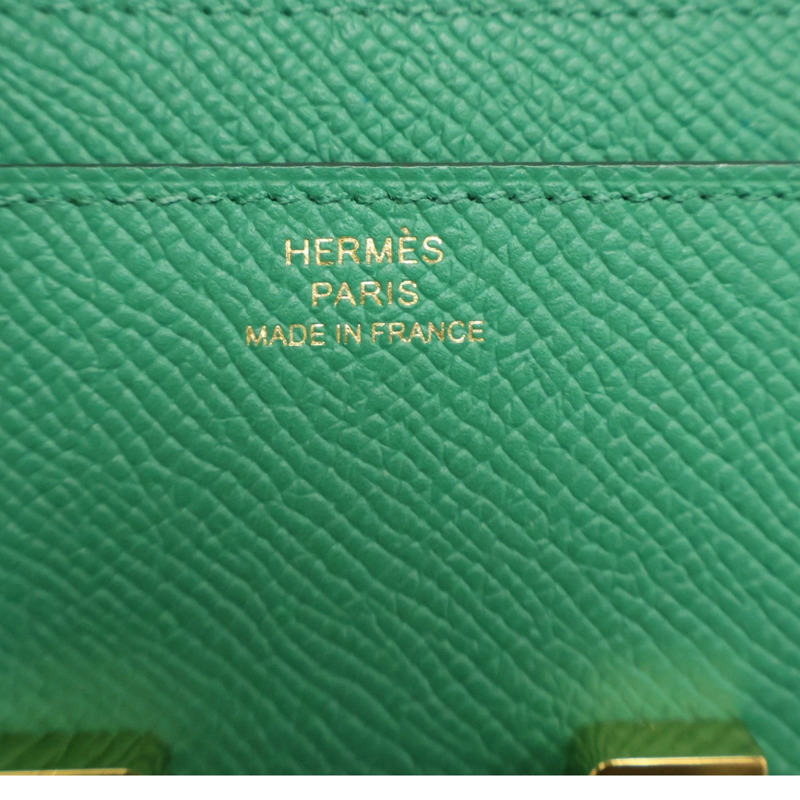 絲絨綠色 Epsom牛皮 Constance To Go 肩背包 W刻 金釦【HERMES 愛馬仕】 H085822CC-4