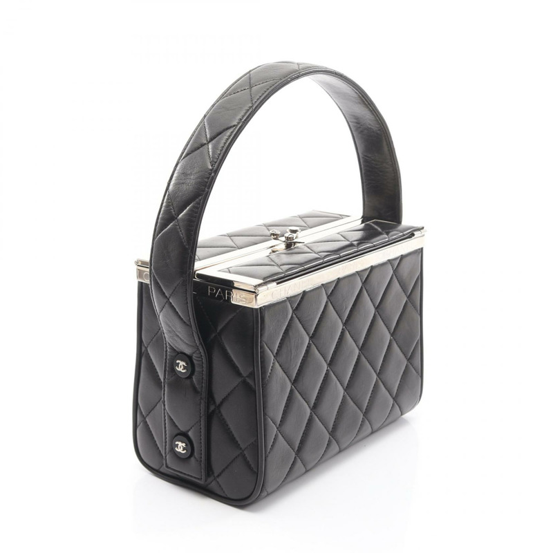 香奈兒 (CHANEL) Matelasse Box 手袋,羊皮材質,黑色,SHW,二手,女士 CC-1