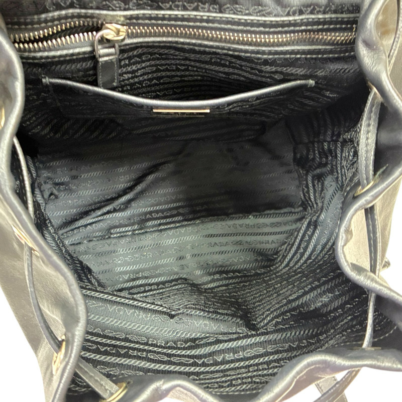 黑色 牛皮 尼龍 Re-Nylon 肩背包【PRADA 普拉達】 1BZ811-2