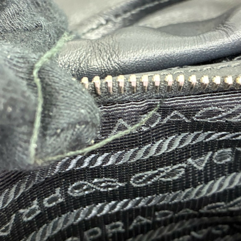黑色 牛皮 尼龍 Re-Nylon 肩背包【PRADA 普拉達】 1BZ811-8